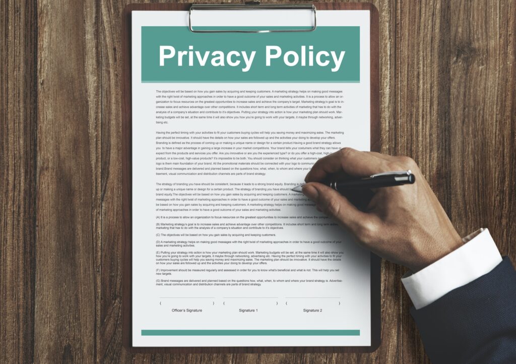 Privacy Policy Service Documents Terms of Use Concept